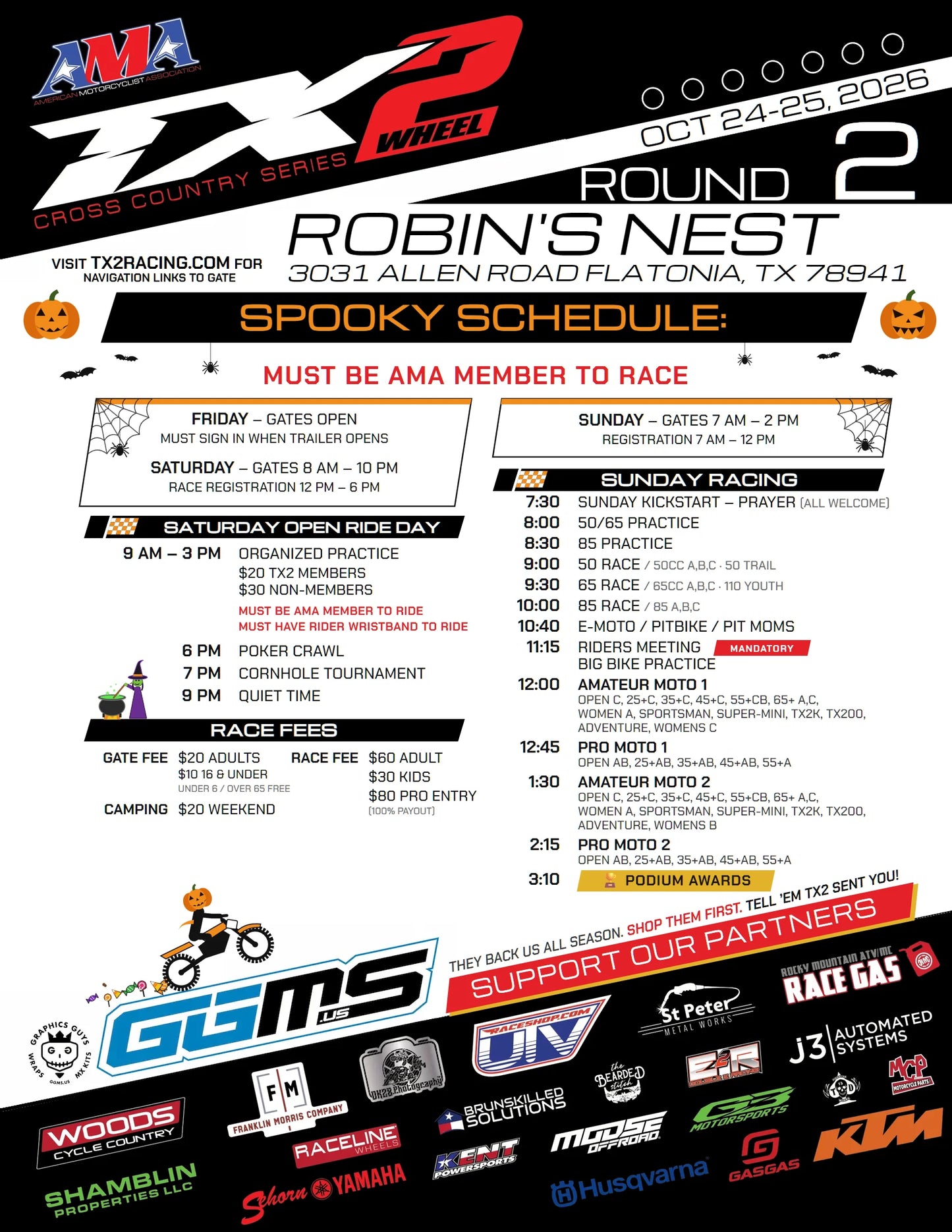 TX2 Round 2 - Robin's Nest - October 24-25, 2026 flyer