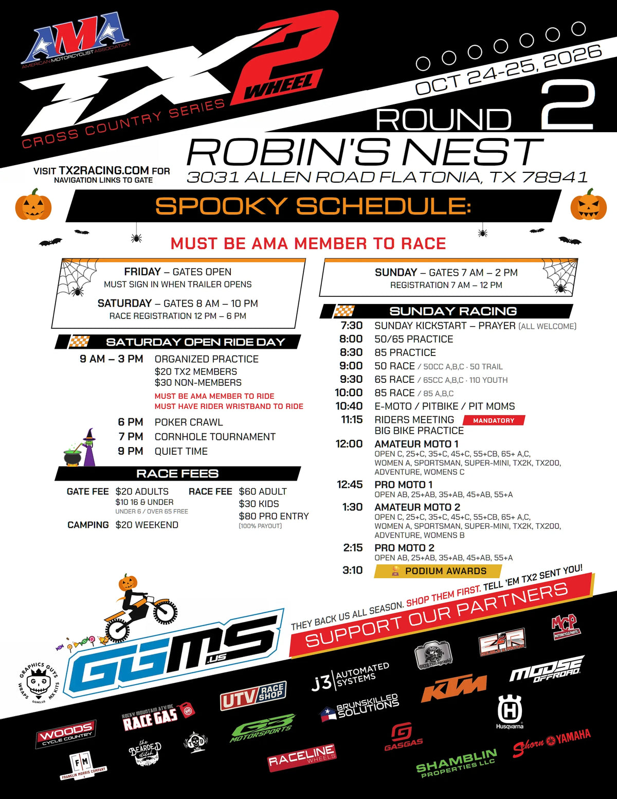 TX2 Round 2 - Robin's Nest - October 24-25, 2026 flyer