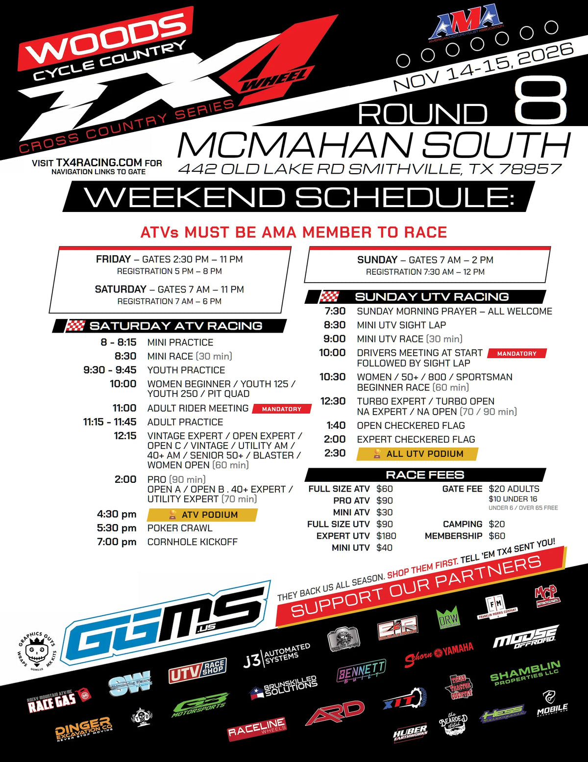 TX4 Round 8 - McMahan South - November 14-15, 2026 flyer