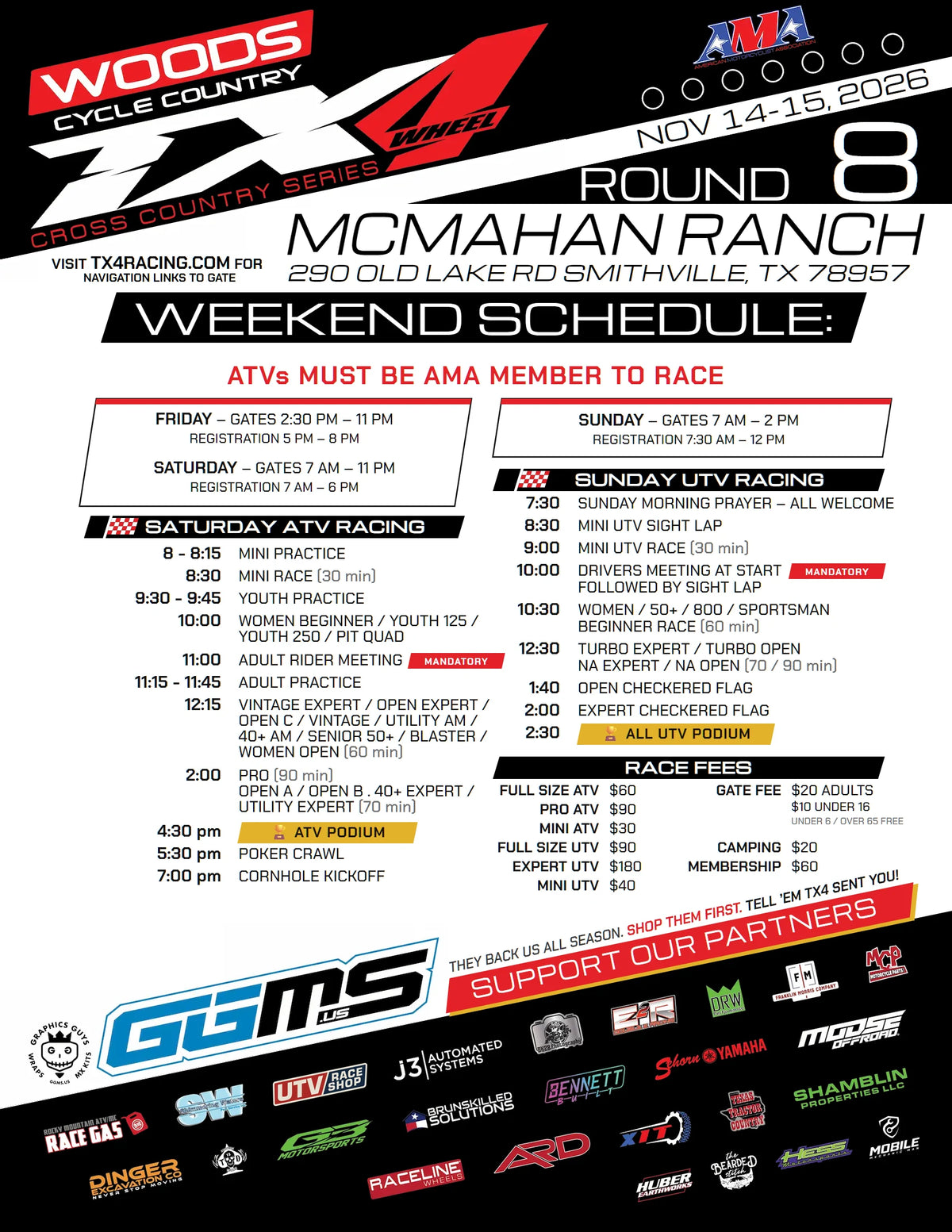 TX4 Round 8 - McMahan Ranch - November 14-15, 2026 flyer